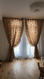 Gaeaspace  -  High Quality 100% Cotton Linen Blackout Curtains French Romantic Tulips Ruffles Cortina for Bedroom Eco-friendly Window Drapes