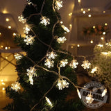 Gaeaspace  -  Happy New Year  White Snowflake LED Light Merry Christmas Decorations For Home  Christmas Tree Ornament Xmas Navidad Gifts