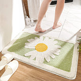 Gaeaspce  -  Daisy Entrance Door Mat for Bedroom Living Room Super Absorbent Kitchen Carpets Non-Slip Bathroom Floor Rugs Soft Foot Pad Rug