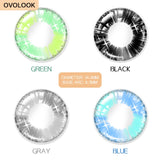 Gaeaspace  -  1pair Colored Contact Eye Lenses on the Eyes Creative Lenses for Anime Eyes (4 colors,24 different degrees)