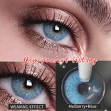 Gaeaspace  -  2pcs/pair Lenses Mulberry Gem Taylor Comestic Colored Lenses for Eyes Natural Pupil Contact Lenses Yearly Use(Dia:14mm)