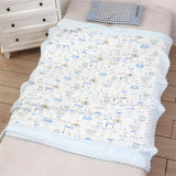 Gaeaspace  -  110x140cm New Baby Sleeping Blanket Elephant Rocket Pacify Children Bedding Blanket Infant Kids Quilt Blanket For Bed