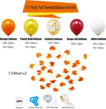 Gaeaspace  -  112PCS Fall Orange Yellow White Confetti Balloons Garland Arch Kit for Thanksgiving Autumn Baby Shower Birthday Party Decoration