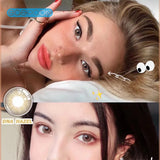 Gaeaspace  -  DNA Brown Colored Contact Lenses soft for eyes small Beauty Pupil myopia prescription degree yearly natural new big