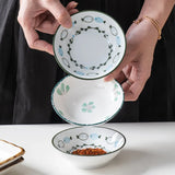 Gaeaspace  -  Weidie Ceramic Small Dish Household Bone Dish Japanese Soy Sauce Sauce Round Dish Vinegar Dish Snack Dish Seasoning