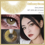 Gaeaspace  -  2pcs/pair Lenses Mulberry Gem Taylor Comestic Colored Lenses for Eyes Natural Pupil Contact Lenses Yearly Use(Dia:14mm)