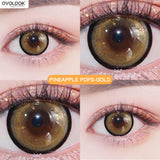 Gaeaspace  -  1 Pair Colorful Contact Lenses Colored Lenses for Eyes Burst Beads Series 3 Tone Eye Color Lens Eye Contacts Yearly Use