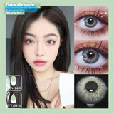 Gaeaspace  -  DNA Green Colored Contact Lenses soft for eyes small Beauty Pupil myopia prescription degree yearly natural new big