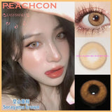 Gaeaspace  -  pure green brown unique High-end small pupil for Eyes Colored Contact Lenses Cosmetic 2pcs/pair prescription myopia