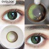 Gaeaspace  - 2pcs/pair Beauty Lenses Colored Lenses for Eyes Comestic Color Contact Lenses Green Violet Prescription Lens Yearly Use