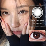 Gaeaspace  -  2pcs/pair Natural Pupil Lenses Contact Lenses for Eyes Comic Black Eyes Tear Eye 2 Tone Series Eye Contacts (dia:14mm)