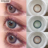 Gaeaspace  -  2pcs/pair Natural Lenses 3 Tone Monica Series Contact Lenses Colored Lenses for Eyes Eye Contacts Yearly Use(DIA:14.5mm)