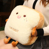 Gaeaspace   -  Plush Bread Pillow Cute Simulation Food Toast Soft Doll Warm Hand Pillow Cushion Home Decoration Kids Toys Birthday Gift