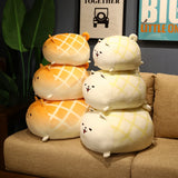 Gaeaspace   -  Cute Shiba Inu Plush Toy Fat Shaped Dog Doll Stuffed Fluffy Pineapple Bread Shiba Inu  Pillow Cushion Kids Toys Birthday Gift