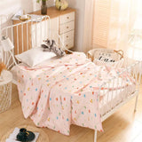 Gaeaspace  -  New Muslin Cotton Children Quilt Blanket With Polyester Fiber Filling Summer Light Washable Kids Baby Sleeping Blanket Quilt