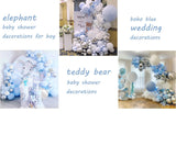 Gaeaspace  -  114 Pcs Of White Blue 4D Aluminum Foil Balloon Garland Arch Set Wedding Baby Shower Boy Girl Birthday Party Decoration Supplies