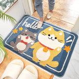 Gaeaspace  -  Kawaii Shiba Inu Cat Bear Bathroom Entrance Door Mat Cute Plush Bath Mug Doormat Home Non-slip Indoor Outdoor  Kitchen Carpet