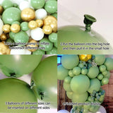 Gaeaspace  -  271 Pcs Of Retro Avocado Green Apricot Balloon Garland Arch Set Baby Shower Wedding Birthday Party Proposal Decoration backgroun