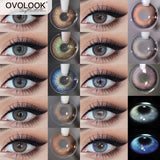 Gaeaspace  -  2PCS/Pair 10 Tone Colored Lenses for Eyes Beauty Color Contact Lenses Eye Color Lens Cosmetic Prescription Lens Year Use