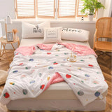 Gaeaspace  -  Summer Washed Quilt For Kids Air-Conditioner Room Soft Thin Kids Quilting Blanket Sofa Children Blanket Bed Cover Quilt