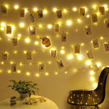 Gaeaspace  -  Photo Clip Light Banner Wedding Decoration Birthday Party Decor Kids Girl Boy Baby Shower Banner Christmas Decoration