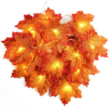 Gaeaspace  -  2/3/6M Christmas Decoration Artificial Maple Leaf Leaves LED Light String Lantern Garland Home Party DIY Deco Halloween New Yea