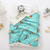 Gaeaspace  -  Summer Cool Kids Quilt Washed Cotton Simple Modern Air Conditioner Thin Blanket Kids Sleeping Comfortable Comforter Quilt