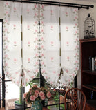 Gaeaspace  -  Daisy qi qiu lian Lifting Curtain Embroidered Finished Product Window Screen Rome Curtain Bedroom Floating Curtain