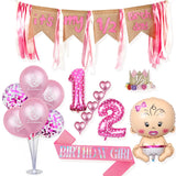 Gaeaspace  -  It's My 1/2 Birthday Party Decor Banner Hat Birthday Boy/Girl Shoulder Strap Half Year 6 Months Birthday Balloons Baby Shower