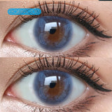 Gaeaspace  -  Butterfly Blue Colored Contact Lenses soft for eyes small Beauty Pupil myopia prescription degree yearly natural new