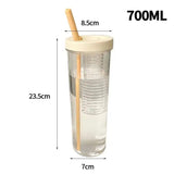 Gaeaspace  -  Creativity Fruits Filter Water Bottle With Straw Plastic Outdoor Water Cup School Water Bottle Travel Sport Drinkware Juice Cup