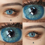 Gaeaspace  -  1 Pair Contact Lenses for Eyes Color Contacts Dioptric With Prescription Russian Girls Series Blue Lense Brown Lense