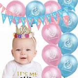 Gaeaspace  -  It's My 1/2 Birthday Party Decor Banner Hat Birthday Boy/Girl Shoulder Strap Half Year 6 Months Birthday Balloons Baby Shower