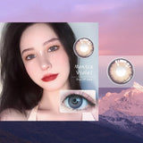 Gaeaspace  -  2pcs/pair Natural Lenses 3 Tone Monica Series Contact Lenses Colored Lenses for Eyes Eye Contacts Yearly Use(DIA:14.5mm)