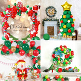 Gaeaspace  -  Merry Christmas Balloon Arch Garland Kit Green Red Santa Claus Balloons for Christmas Xmas New Year Party Decorations Supplies