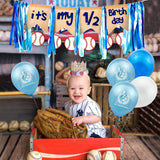 Gaeaspace  -  It's My 1/2 Birthday Party Decor Banner Hat Birthday Boy/Girl Shoulder Strap Half Year 6 Months Birthday Balloons Baby Shower