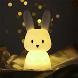 Gaeaspace  -  LED Night Light cute Rabbit Animal Cartoon Silicone Lamp Dimmable USB Rechargeable For Children kids bedroom gift Sleeping light