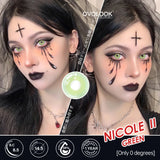 Gaeaspace  -  2pcs/pair 10 Tone Halloween Cosplay Cometic Lenses Multicolored Colored Contact Lenses Anime Lenses Eye Color Lens Red