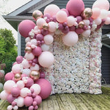 Gaeaspace  -  96pcs DIY Rose Pink Balloon Garland Arch Kit for Wedding Bachelorette Bridal Shower Baby Shower Girls Birthday Party Decoration