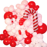 Gaeaspace  -  Balloon Arch Garland Kit Red Platinum Confetti Balloons and Cane Balloons Christmas Party Decoration New Year Baby Shower Birthd