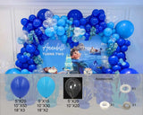 Gaeaspace  -  163 Pcs Blue Light Blue Balloon Garland Arch Set, Suitable For Birthday Parties, Baby Showers, Weddings, Ocean Party Decorations