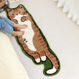 room inspo Cat Flocking Carpet Tufted Cartoon Wind Warm Cool Bedroom Carpet Full Children's Room Decorative Blanket