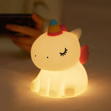 Gaeaspace  -  Big Face Rabbit Night Light Cute Silicone Rabbit Cartoon Soft Lamp Touch Night Light Children Sleep Light Room Decoration Gift