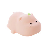 Gaeaspace  -  Pink Hippo Night Light Cute Silicone Night Light USB Charging Touch Timing Pat Lamp Desktop Decoration Children Night Lamp Gift