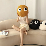 Gaeaspace  -  Nordic Ball Shaped Plush Wool Cushion Living Room Decor Big Eyes Throw Pillow Home Pillows for Sofa Creative Rest Waist Pillow