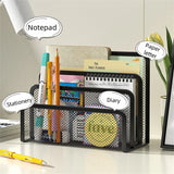 Gaeaspace  -  Black Mesh Letter Mail Business Document Tray Desk Office File Holder Organizer Desk Organizer Magazine Holder Office Organizer