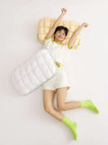 Gaeaspace  -  New Tencel Cotton Pineapple Bread Imitation down Pillow Hotel Household Pillow