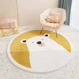 Gaeaspace  -  Cute Round Living Room Decoration Plush Carpet Cartoon Bedroom Bedside Soft Crawling Floor Mat Large Area Cloakroom Washable Rug