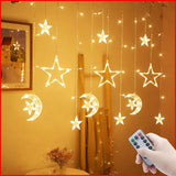 Gaeaspace  -  Christmas Decor String Garland Curtain Light LED For Wedding Home Christmas Tree Ornament Navidad Xmas Gift New Year