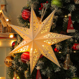 Gaeaspace  -  Hollow Star Hanging Pendants Christmas Decoration for Home Navidad Natal Noel Gifts Christmas Ornaments New Year